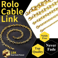 1.5mm 2mm 3mm 4mm 5mm 6mm Wide Stainless Steel O Chain For Men Women Rolo Necklace for Pendant Gold/Silver/Black Color by Chrissy's Eye (1-5mm-2mm-3mm-4mm-5mm-6mm-wide-stainless-steel-o-chain-for-men-women-rolo-necklace-for-pendant-gold-silver-black-color)