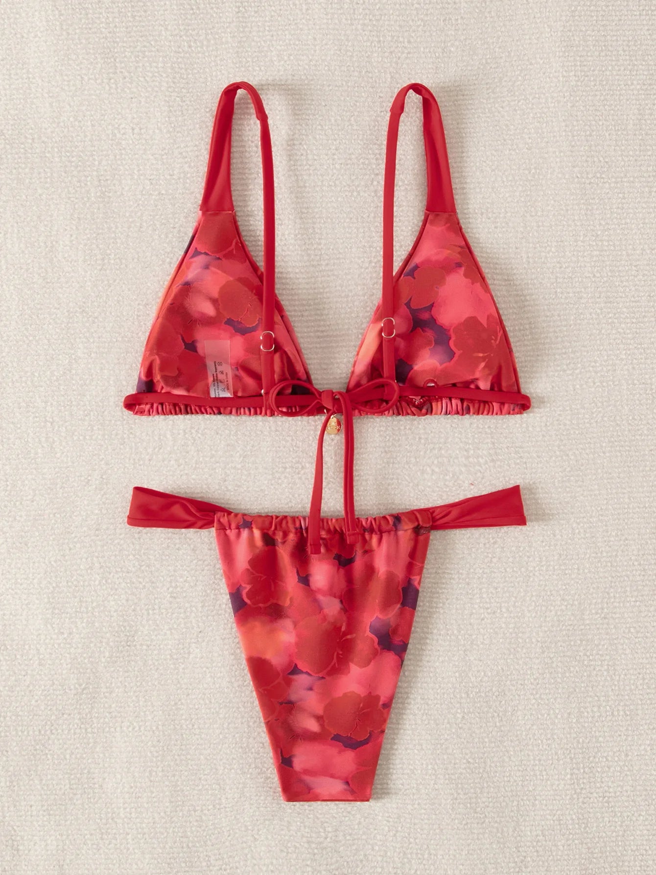 "2026 New Triangle Bikini Set - Floral Print Push Up Swimsuit & Brazilian Bottoms"