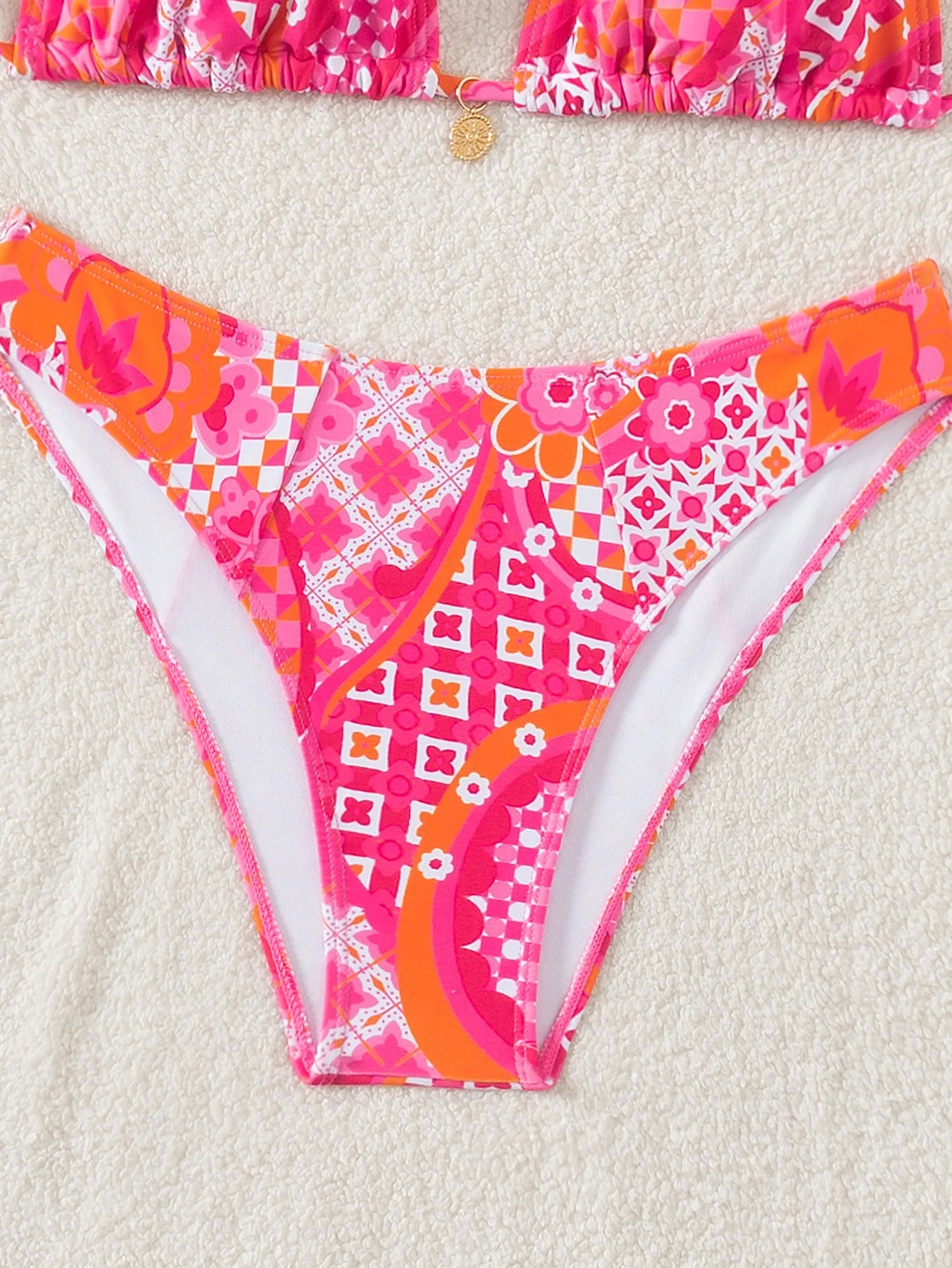 "2026 New Triangle Bikini Set - Floral Print Push Up Swimsuit & Brazilian Bottoms"