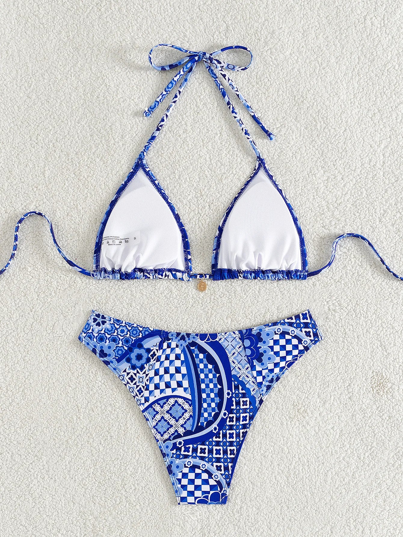 "2026 New Triangle Bikini Set - Floral Print Push Up Swimsuit & Brazilian Bottoms"