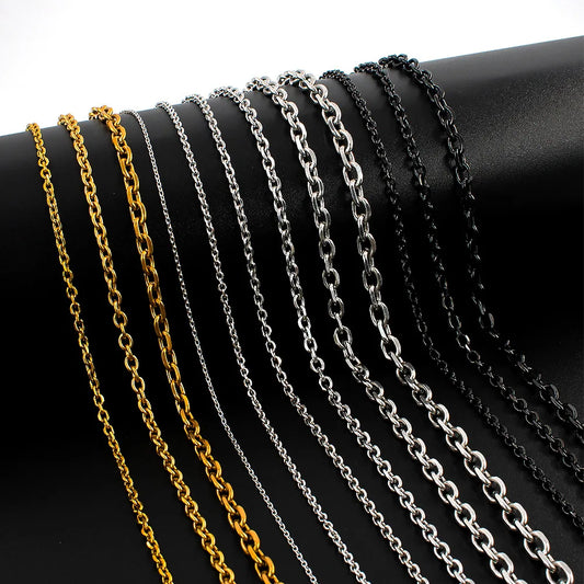1.5mm 2mm 3mm 4mm 5mm 6mm Wide Stainless Steel O Chain For Men Women Rolo Necklace for Pendant Gold/Silver/Black Color by Chrissy's Eye (1-5mm-2mm-3mm-4mm-5mm-6mm-wide-stainless-steel-o-chain-for-men-women-rolo-necklace-for-pendant-gold-silver-black-color)