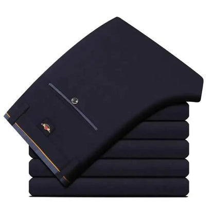 Men's non-ironing stretchy office trousers slim fit - Chrissy's Eye