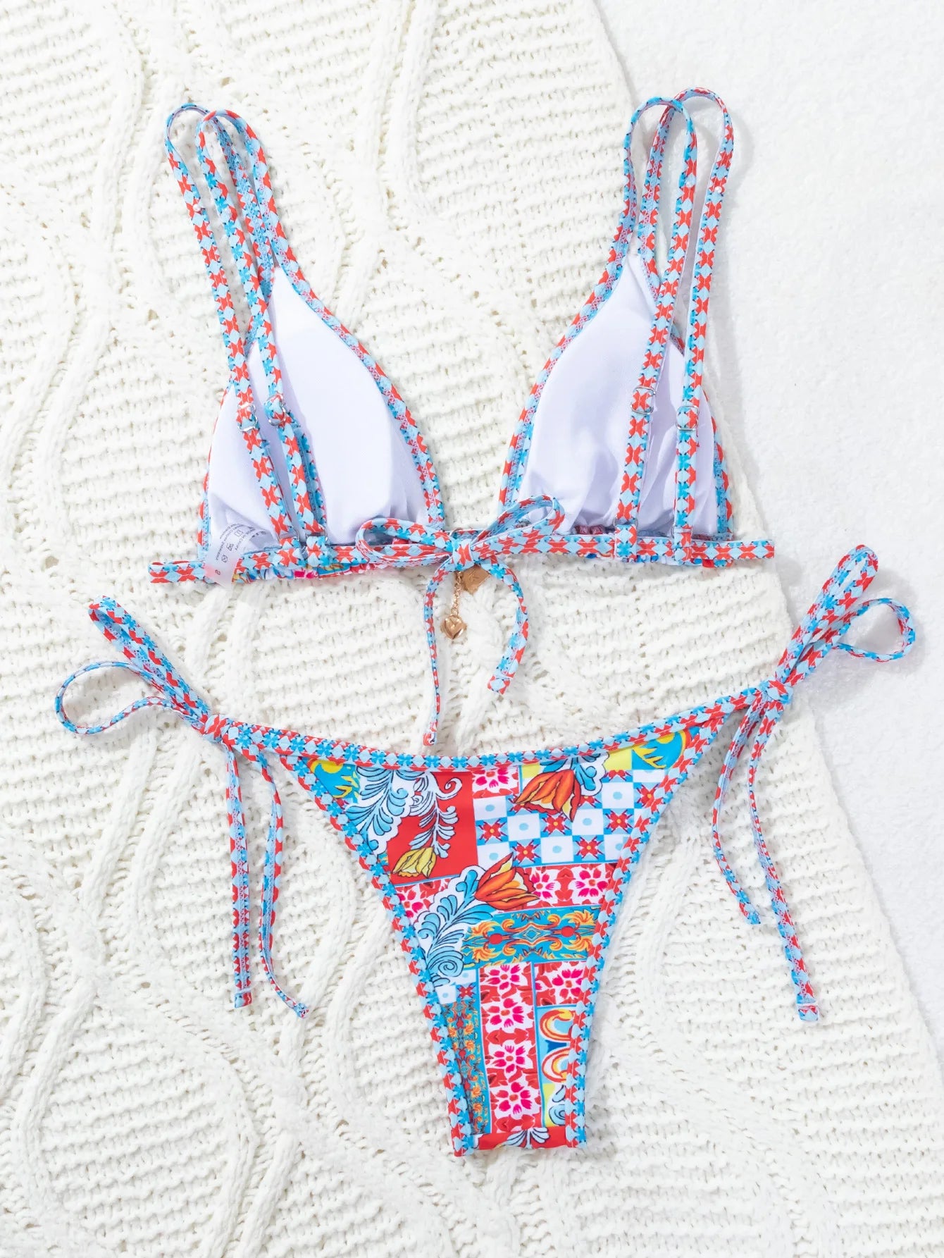 "2026 New Triangle Bikini Set - Floral Print Push Up Swimsuit & Brazilian Bottoms"
