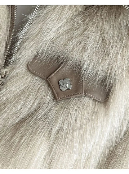 Chic Polo Collar Loose Fur Coat Women Clothing Winter Coat Faux Fox Fur Plush Short Jackets Women Tops - Chrissy's Eye