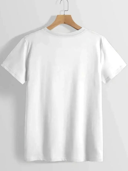 Women's T-Shirt Everyday Casual Party Top Minimalist Everyday Elegant Tee Summer Party Apparel, Geometric Print Top Trendy by ChrissysEye
