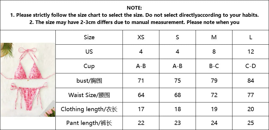 "2026 New Triangle Bikini Set - Floral Print Push Up Swimsuit & Brazilian Bottoms"