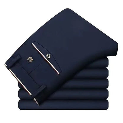 Men's non-ironing stretchy office trousers slim fit - Chrissy's Eye