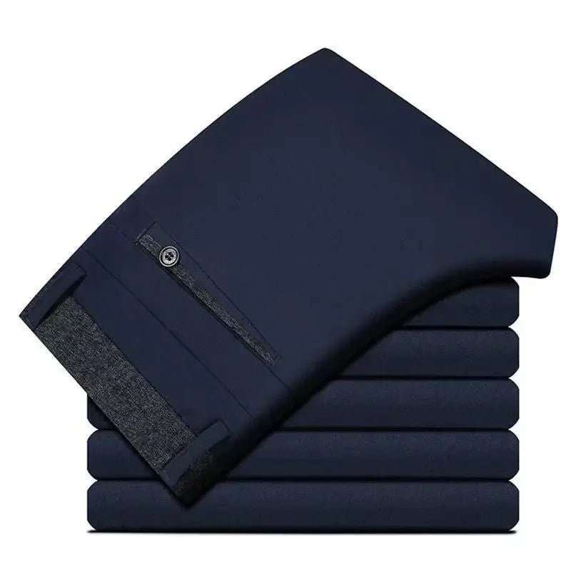 Men's non-ironing stretchy office trousers slim fit - Chrissy's Eye