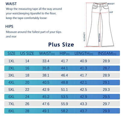 plus Size High Waist Bell Bottom Jeans Women's Western Cowboy Style Embroidered Horse Hoof Slimming Curve-Fit Jeans - Chrissy's Eye
