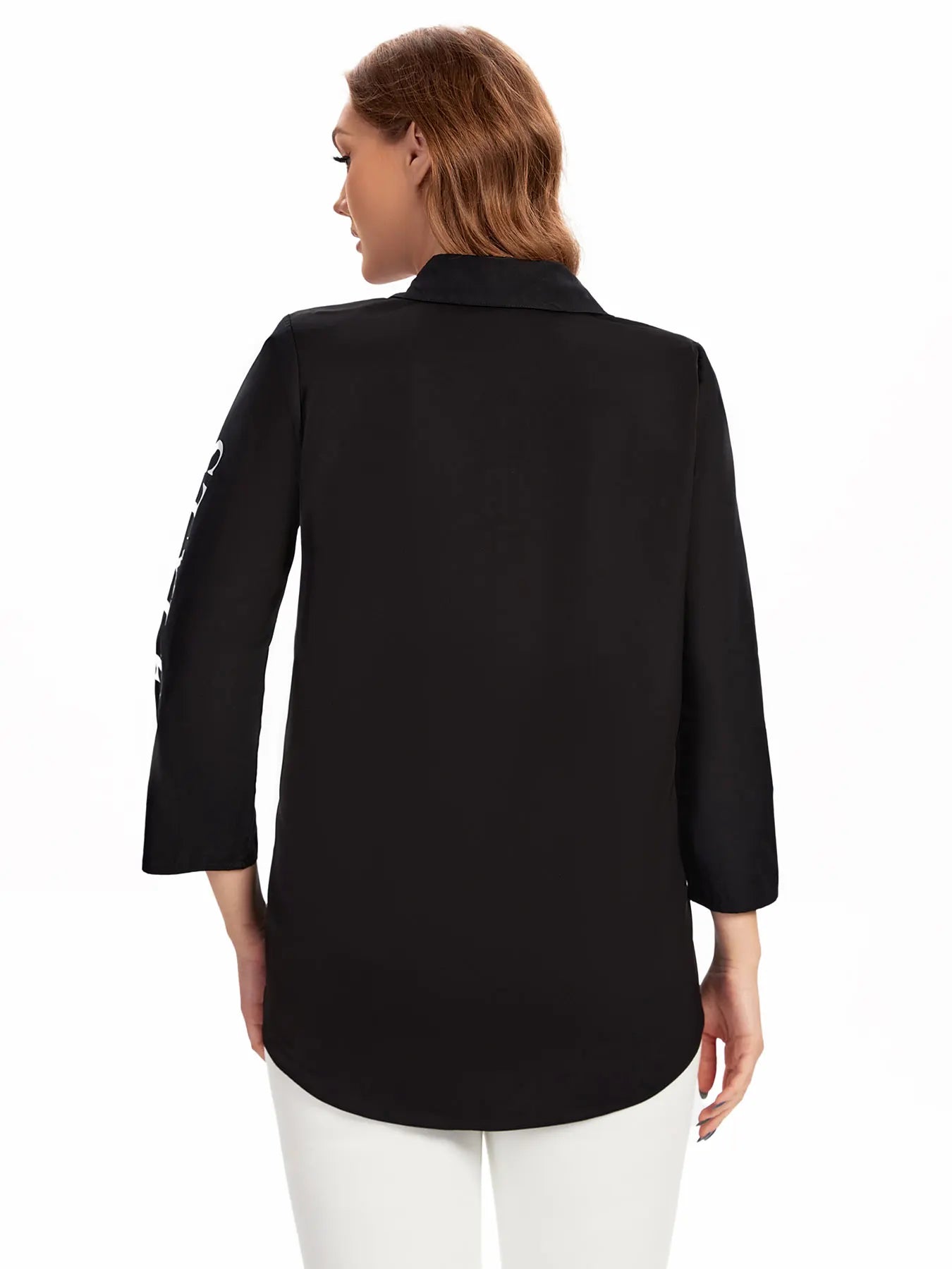 Women Plus Size Woven Spring And Summer Fashionable Shirt