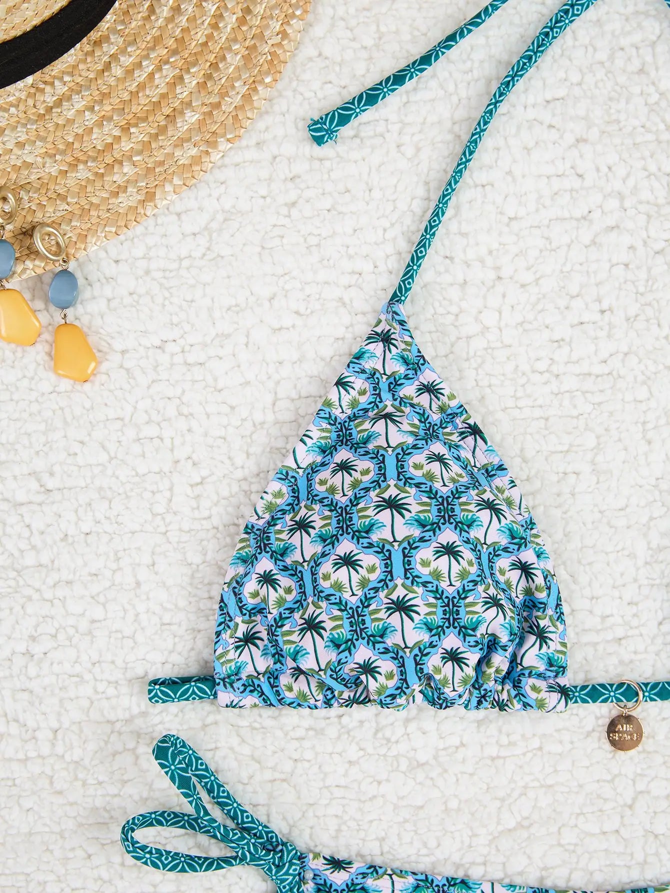 "2026 New Triangle Bikini Set - Floral Print Push Up Swimsuit & Brazilian Bottoms"