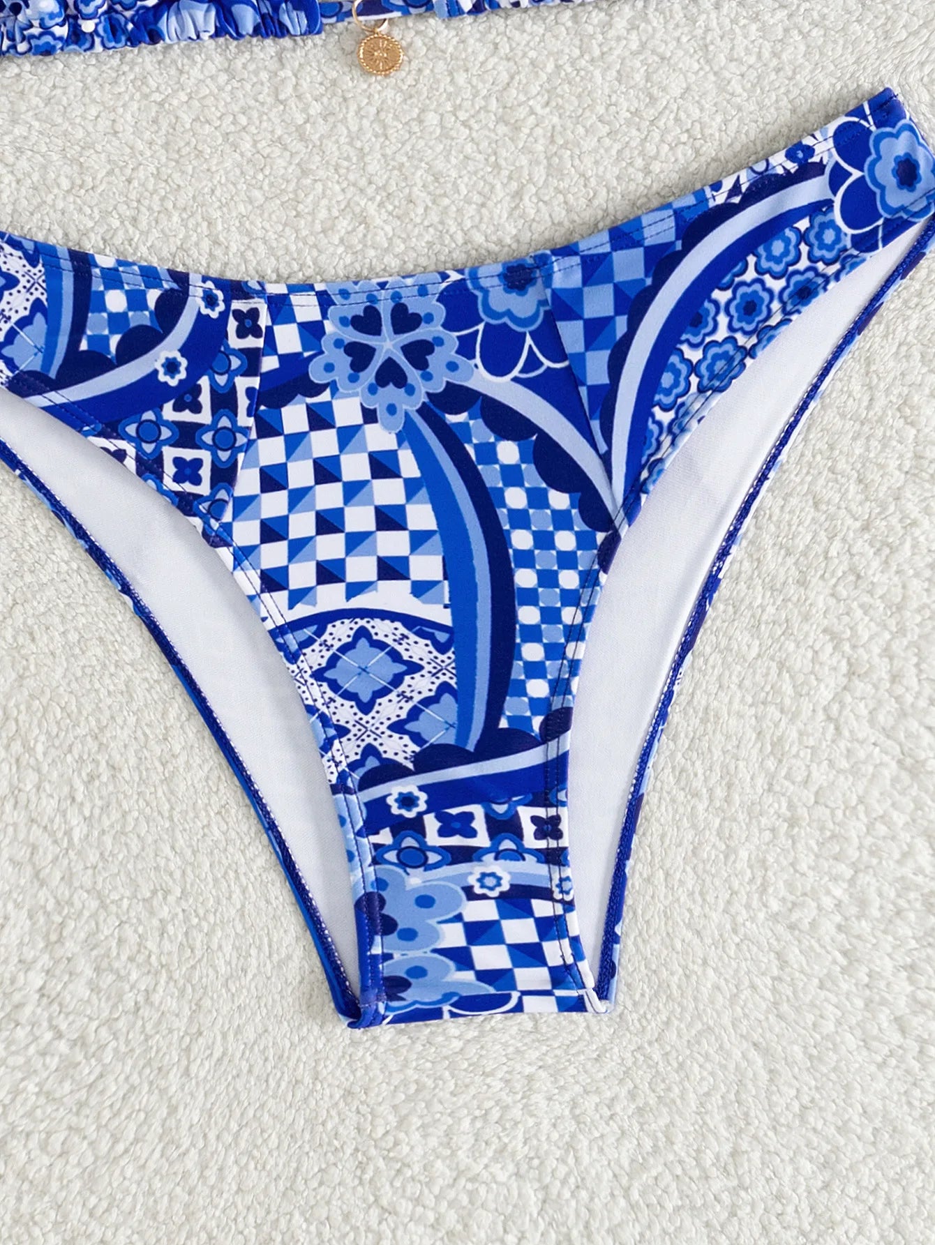 "2026 New Triangle Bikini Set - Floral Print Push Up Swimsuit & Brazilian Bottoms"