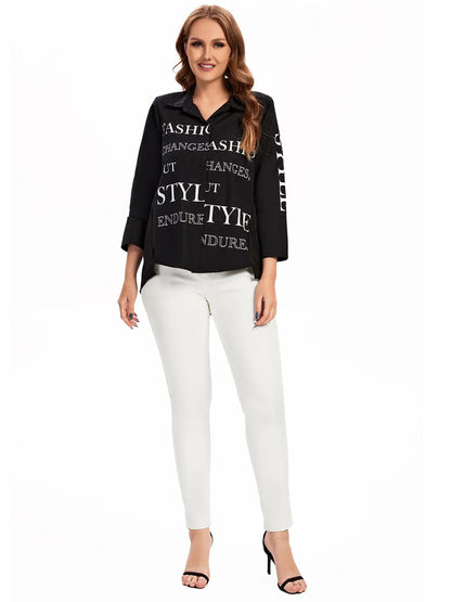 Women Plus Size Woven Spring And Summer Fashionable Shirt