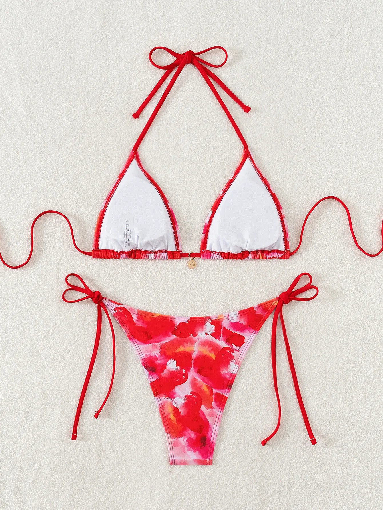 "2026 New Triangle Bikini Set - Floral Print Push Up Swimsuit & Brazilian Bottoms"