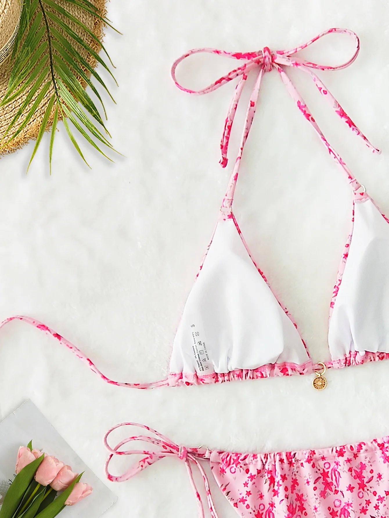 "2026 New Triangle Bikini Set - Floral Print Push Up Swimsuit & Brazilian Bottoms"