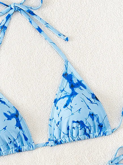 "2026 New Triangle Bikini Set - Floral Print Push Up Swimsuit & Brazilian Bottoms"