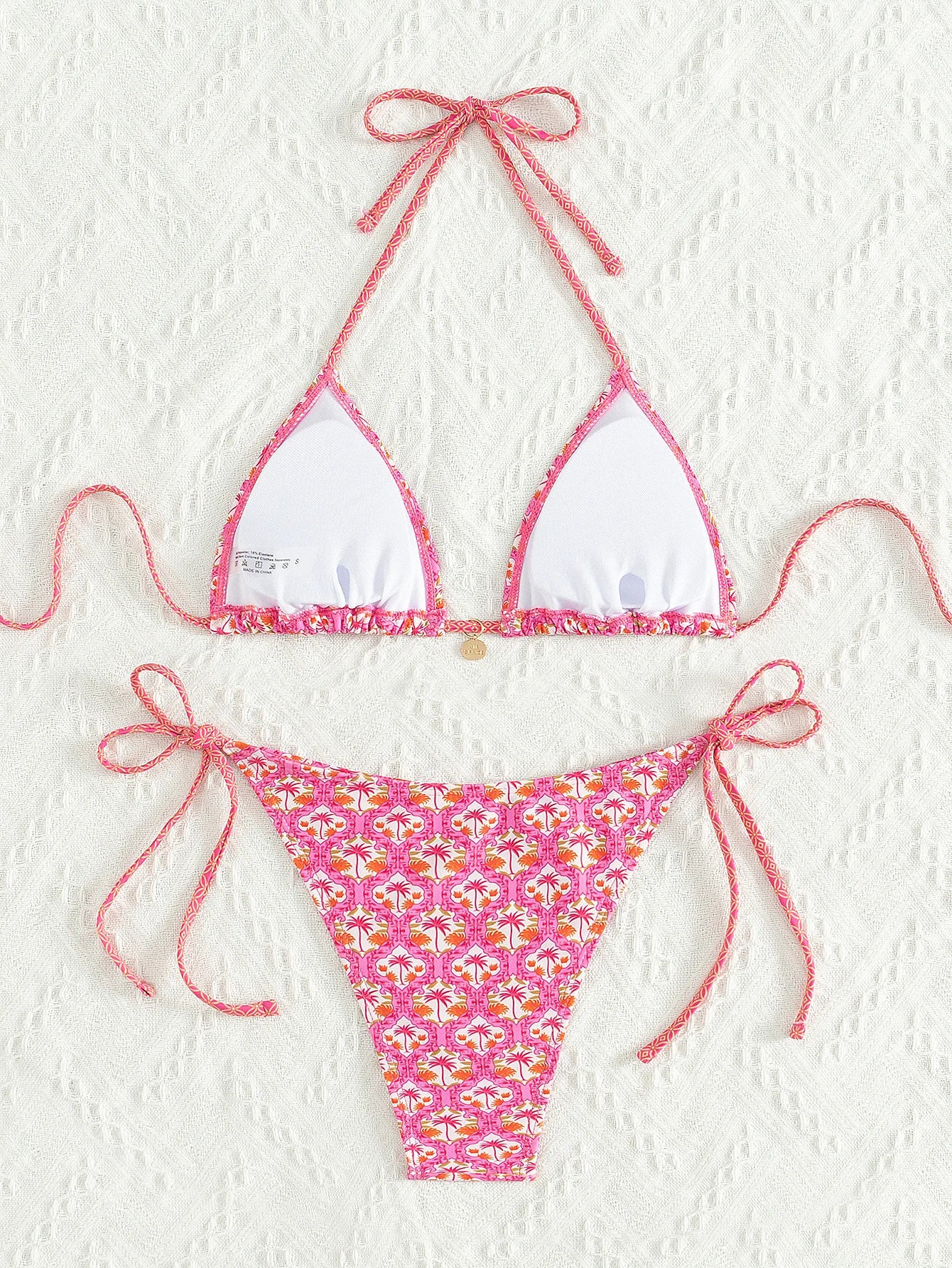 "2026 New Triangle Bikini Set - Floral Print Push Up Swimsuit & Brazilian Bottoms"