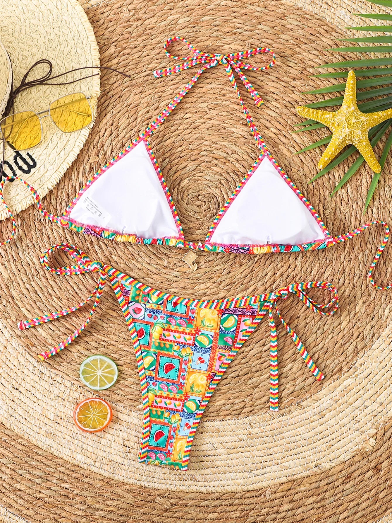 "2026 New Triangle Bikini Set - Floral Print Push Up Swimsuit & Brazilian Bottoms"