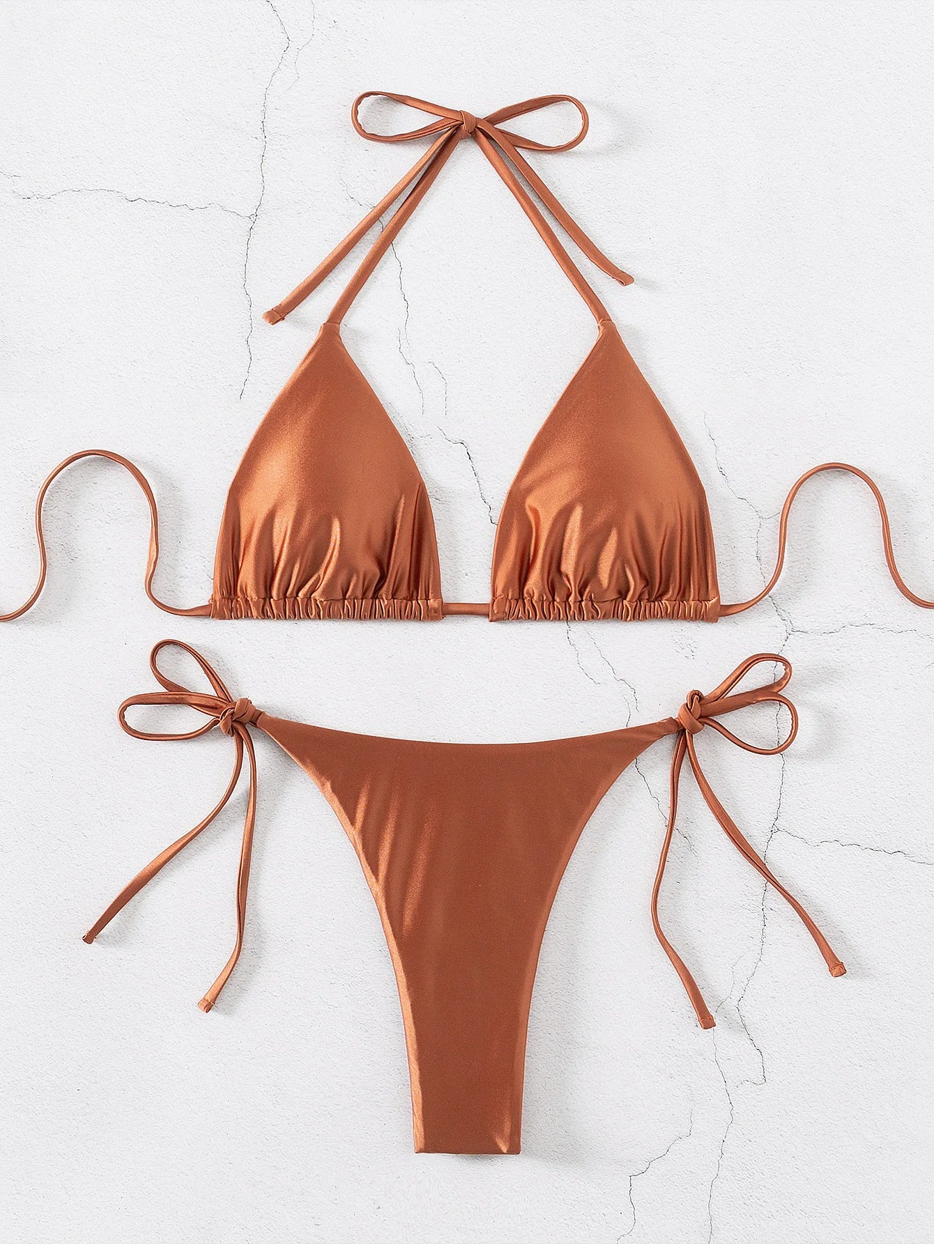 "2026 New Triangle Bikini Set - Floral Print Push Up Swimsuit & Brazilian Bottoms"