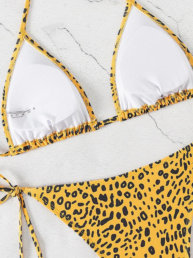 "2026 New Triangle Bikini Set - Floral Print Push Up Swimsuit & Brazilian Bottoms"